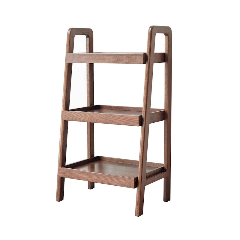 Meuble à chaussures 3 niveaux et banc de rangement en bois de hêtre pour entrée — Finition noyer