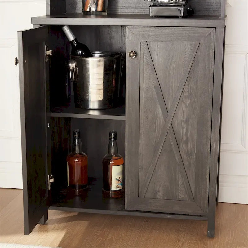Mueble bar para licores y copas, armario de cocina con botellero