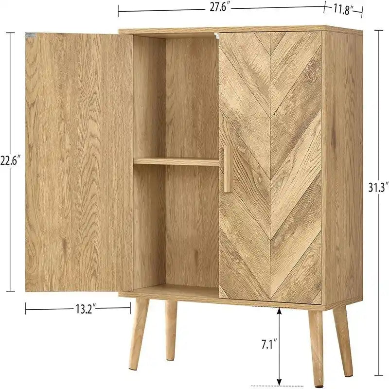 Meuble buffet avec étagère réglable — 30 cm (P) x 70 cm (L) x 79,5 cm (H)