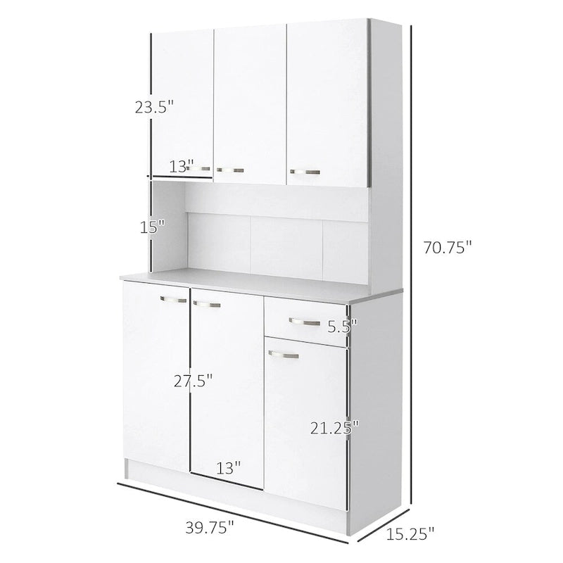 71 Commodes de cuisine modernes indépendantes avec desserte et rangements