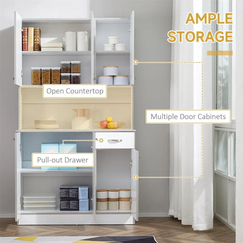 71 Commodes de cuisine modernes indépendantes avec desserte et rangements
