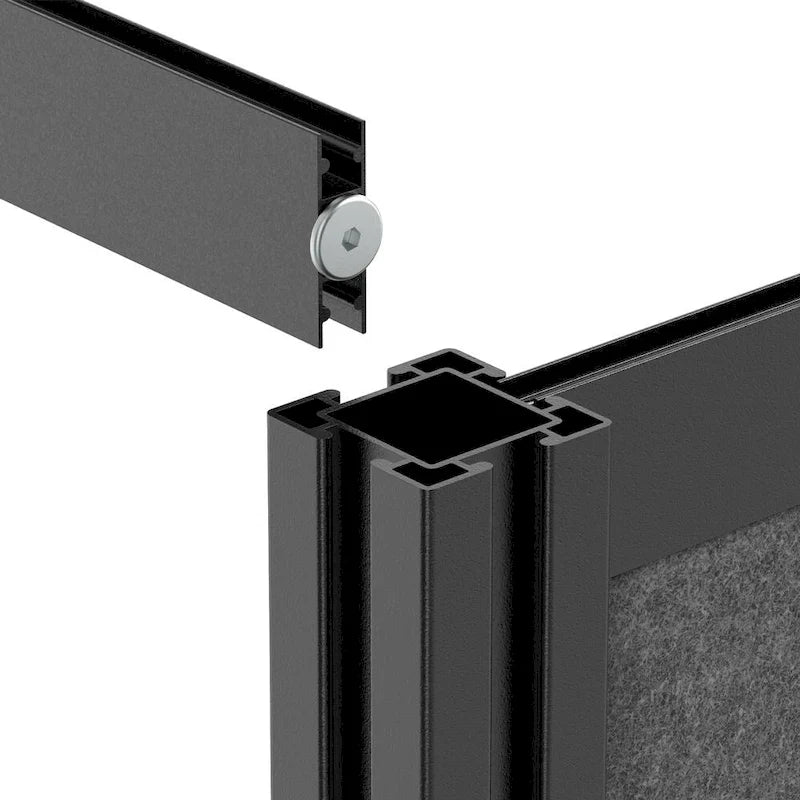 Système de Cloison Modulaire – Cadre Noir, Cloison de Départ 70x70, Panneaux Larges