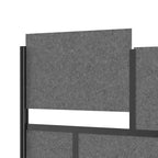 Sistema de pared divisoria modular — Marco negro, pared inicial de 70x70, paneles anchos