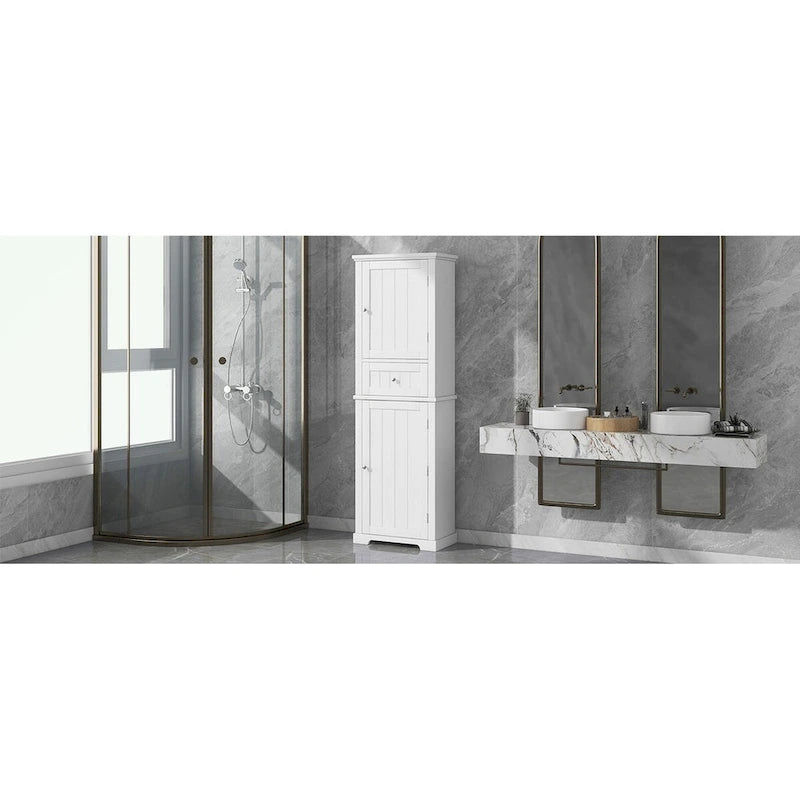 Armario de almacenamiento para baño con cajón y estante ajustable