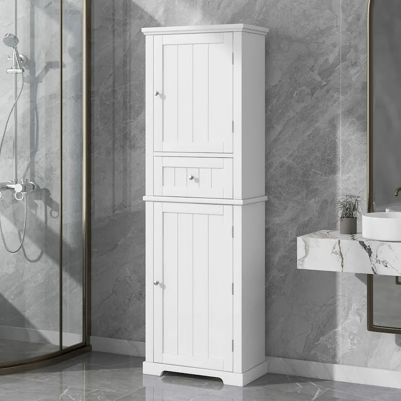 Armario de almacenamiento para baño con cajón y estante ajustable