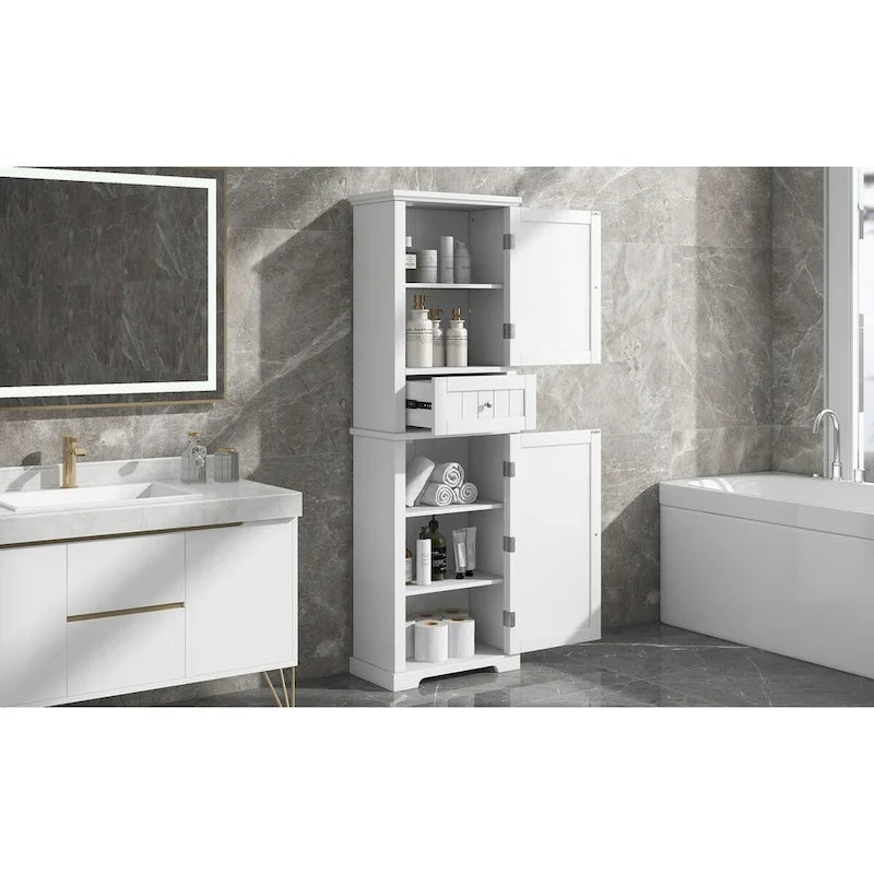 Armario de almacenamiento para baño con cajón y estante ajustable