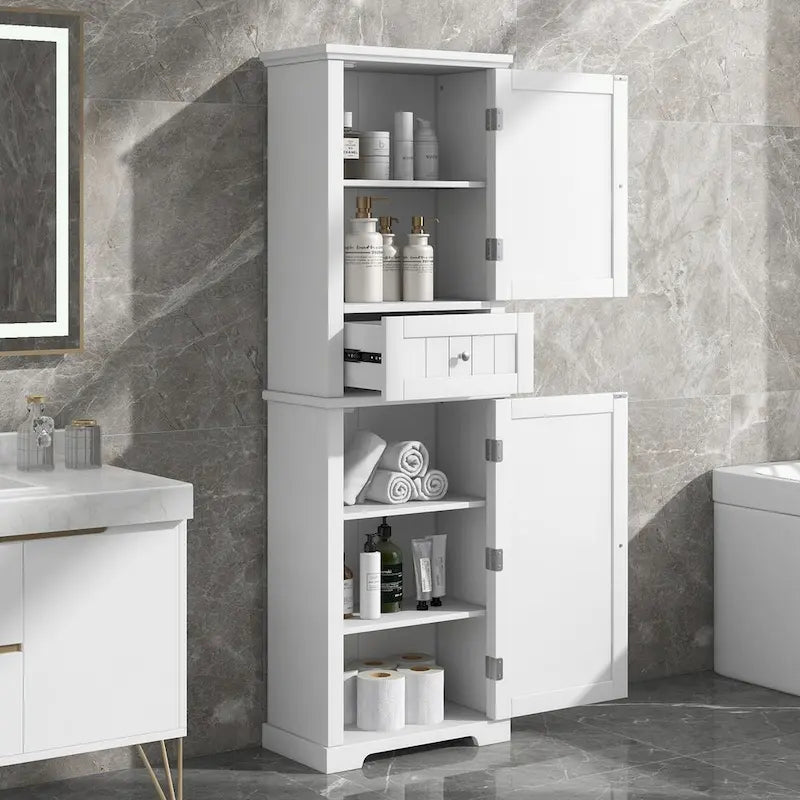 Armario de almacenamiento para baño con cajón y estante ajustable