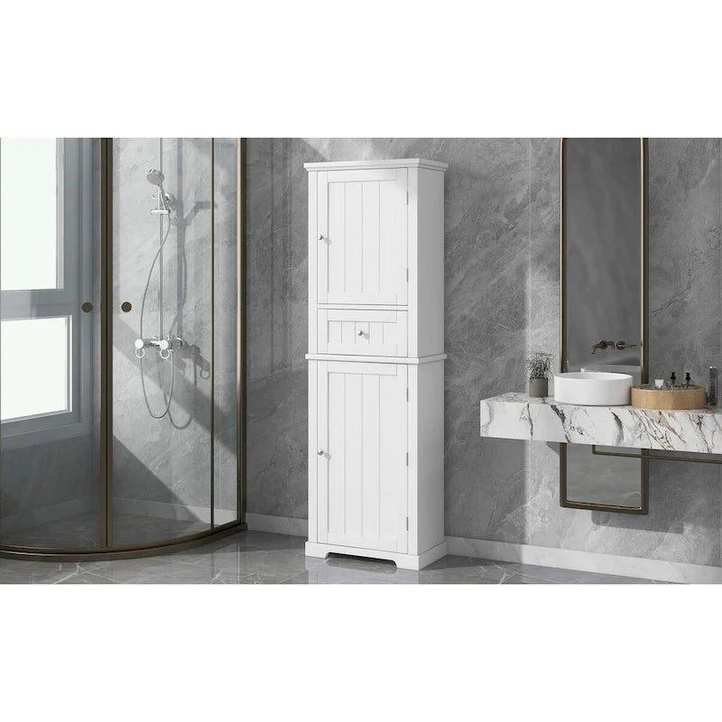 Armario de almacenamiento para baño con cajón y estante ajustable