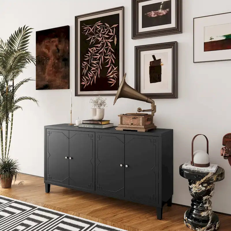Banc rembourré en similicuir avec base en acrylique de 44,7 po — Capacité de 280 lb