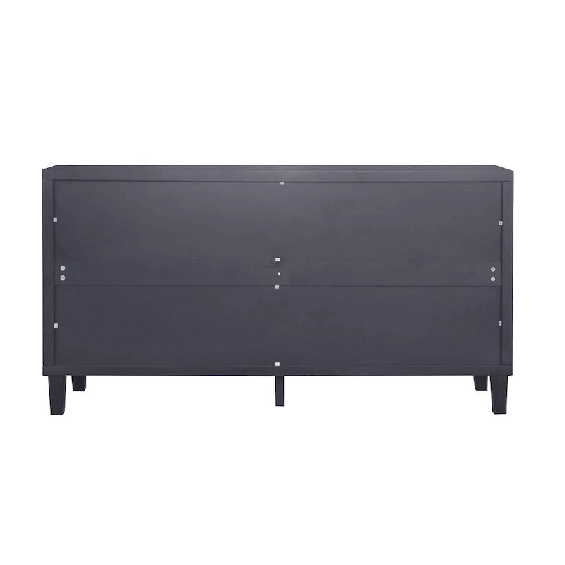 Banco tapizado de piel sintética de 44.7" con base de acrílico — Capacidad de 280 lbs