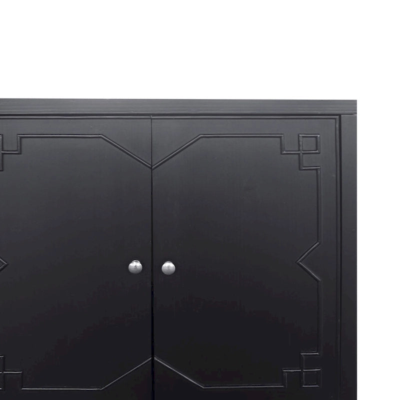 Banco tapizado de piel sintética de 44.7" con base de acrílico — Capacidad de 280 lbs