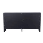 Aparador de madera de 4 puertas estilo rústico para sala de estar